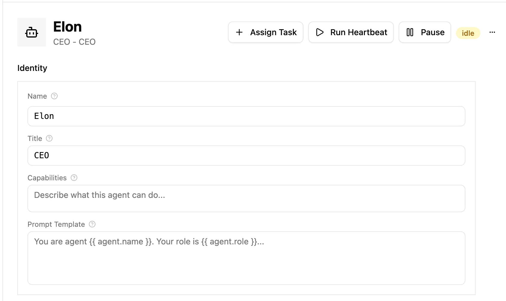 Agent Configuration